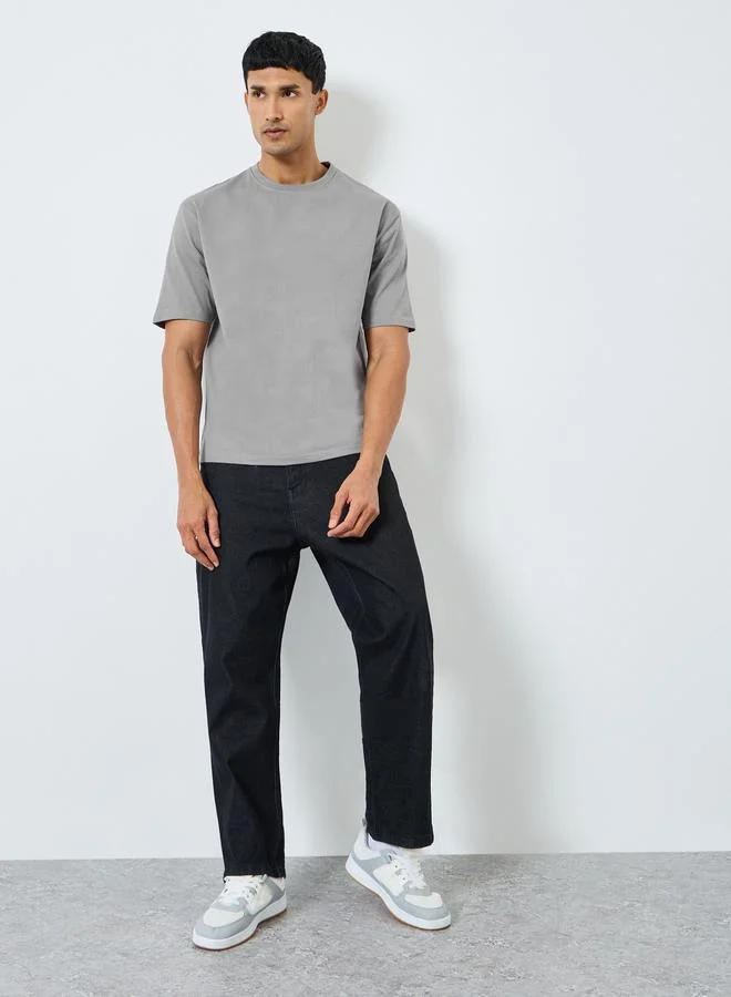 ستايلي تيشيرت فضفاض بطبعة جرافيك